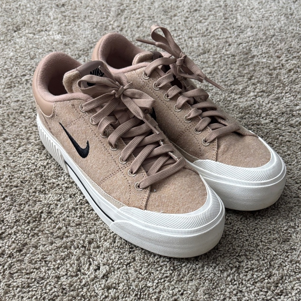 Nike Beige Canvas Sneakers